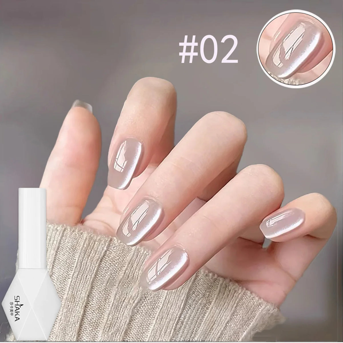 1-12pcs WS Summer Nails White Pink Blue Black Glass Bead Magnetic Gel Nail Polish Semi Permanent UV Soak Off Nail Art Decoration