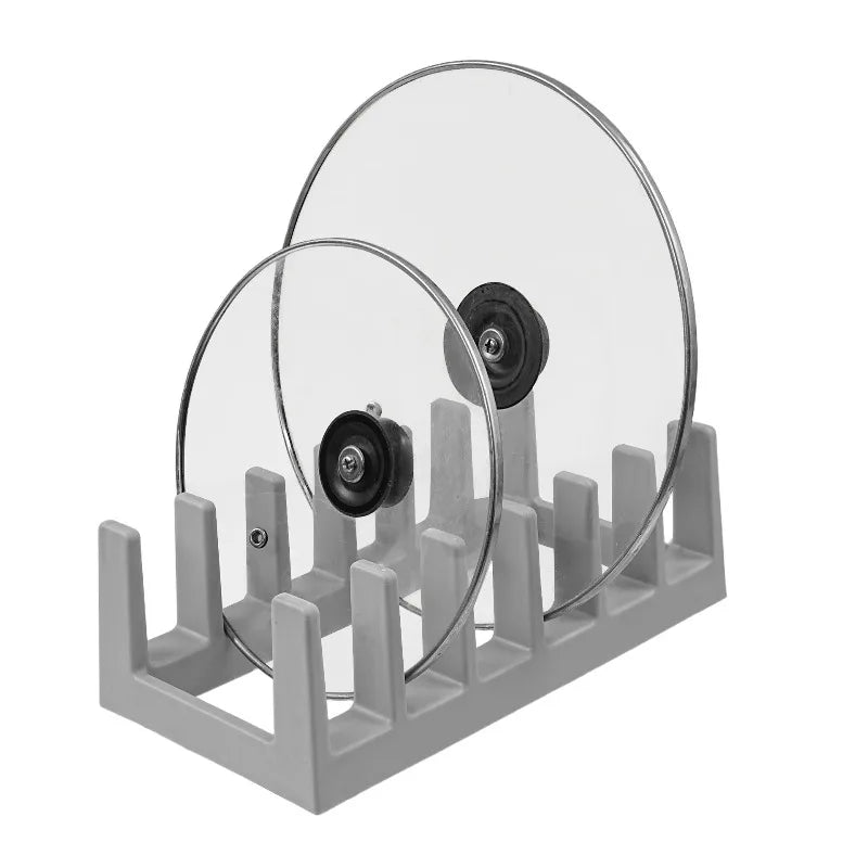 Kitchen Pot Lid Organizer, Dish Drying Rack, Creative Desktop Bookshelf, Bowl and Plate Divider Rack, Pot Lid Holder 11-GGJ