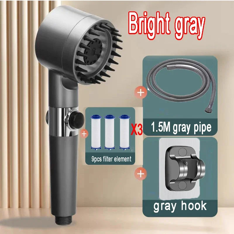 Shower Head Pressure Shower Head with Filter- Water Purification for Home & Travel,Easy Install,Ideal for Camping, Backyard