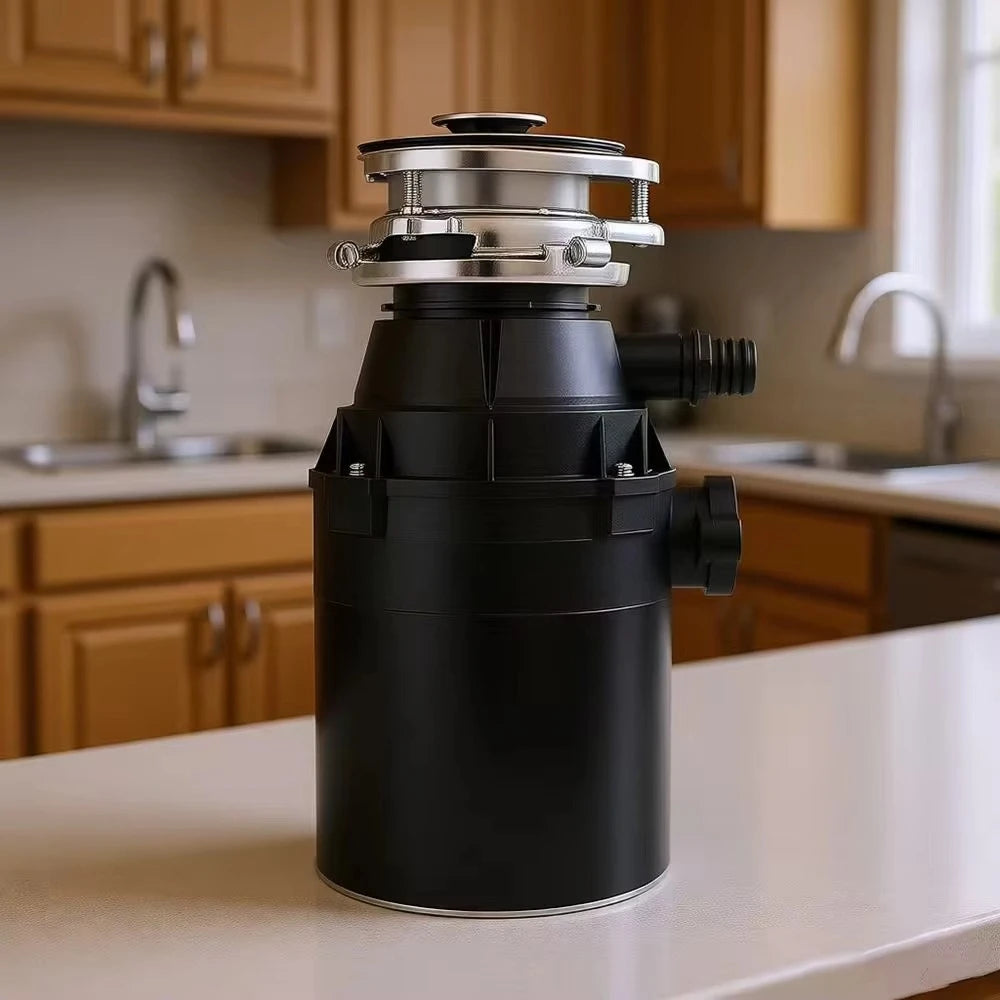 0.75 H P Electric Stainless Steel 4 Stage Home Food Waste Grinder Garbage Disposer Sile ncer Technology 1450mL Capacity Air