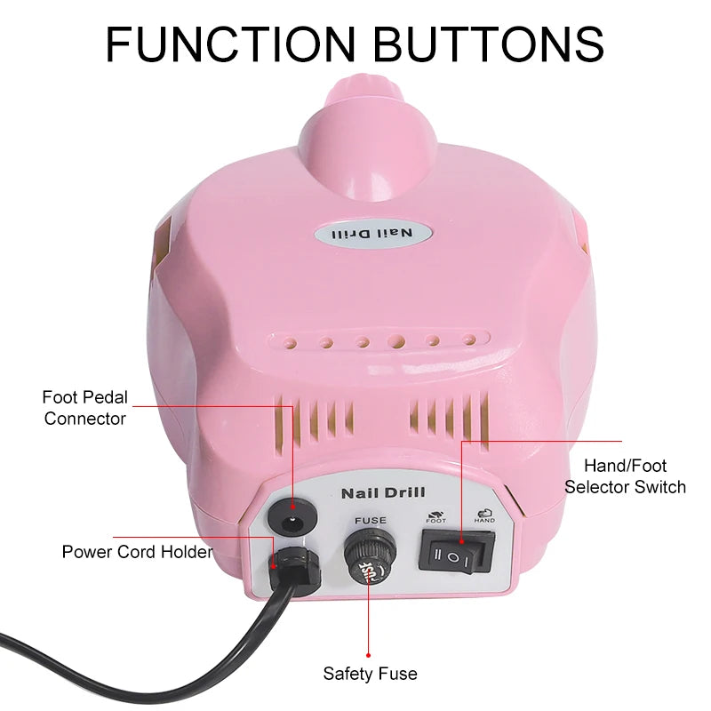 35000/20000 RPM Electric Nail Drill Machine Mill Cutter Sets for Manicure Nail Tips Manicure Electric Nails Pedicure File Tools