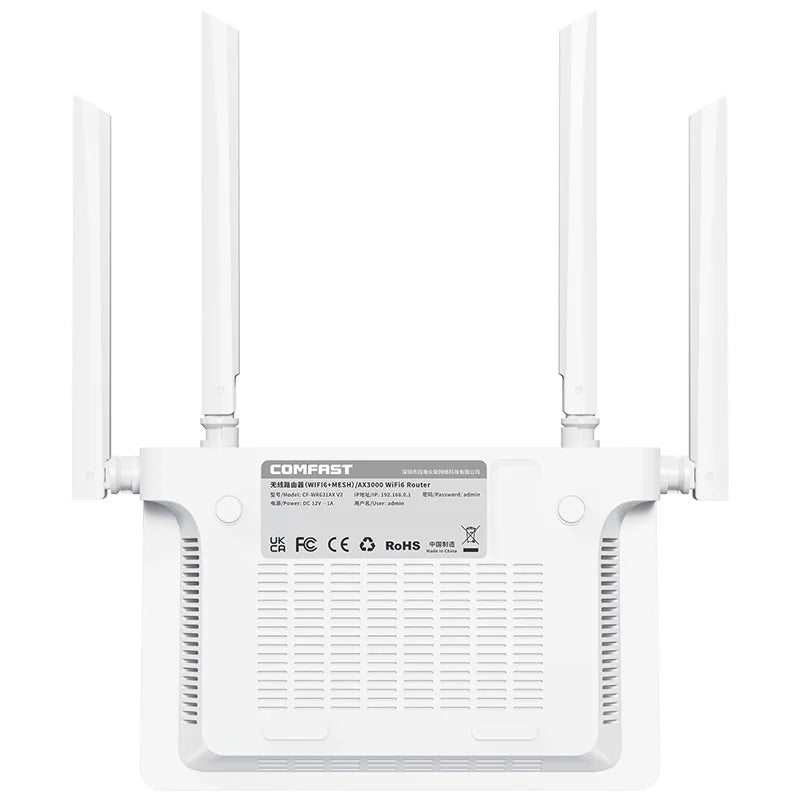 Comfast AX3000 WIFI6 Router Gigabit 2.4G&5GHz 802.11AX Wireless Signal Amplifier Booster Gigabit Router WIFI Amplifier For Home