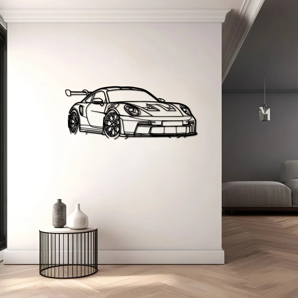 1pc Car Metal Wall Art - Modern Home Decor Sign for Car Enthusiasts Modern Iron Vehicle Sculpture