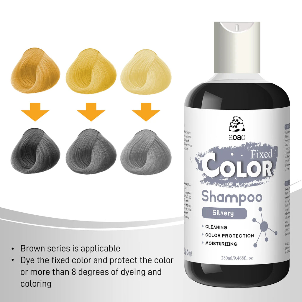 Silver color fixing shampoo cleansing hair color cleaning shampoo