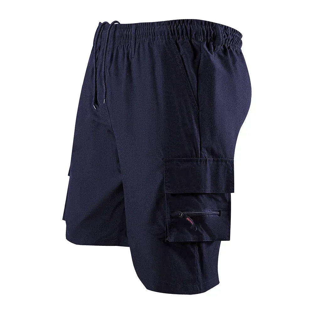 Men's Camouflage Cargo Shorts Casual Loose Work Tooling Shorts Summer Male's Outdoor Multi-pockets Knee Length Short Pants S-3XL