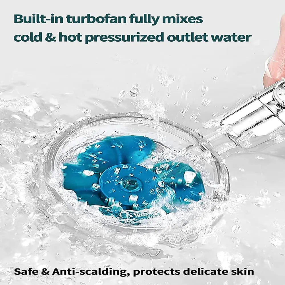 High Pressure Shower Head with One-click Stop Handheld Shower Head with Filters Water Saving Spray Hotel Bathroom Accessories