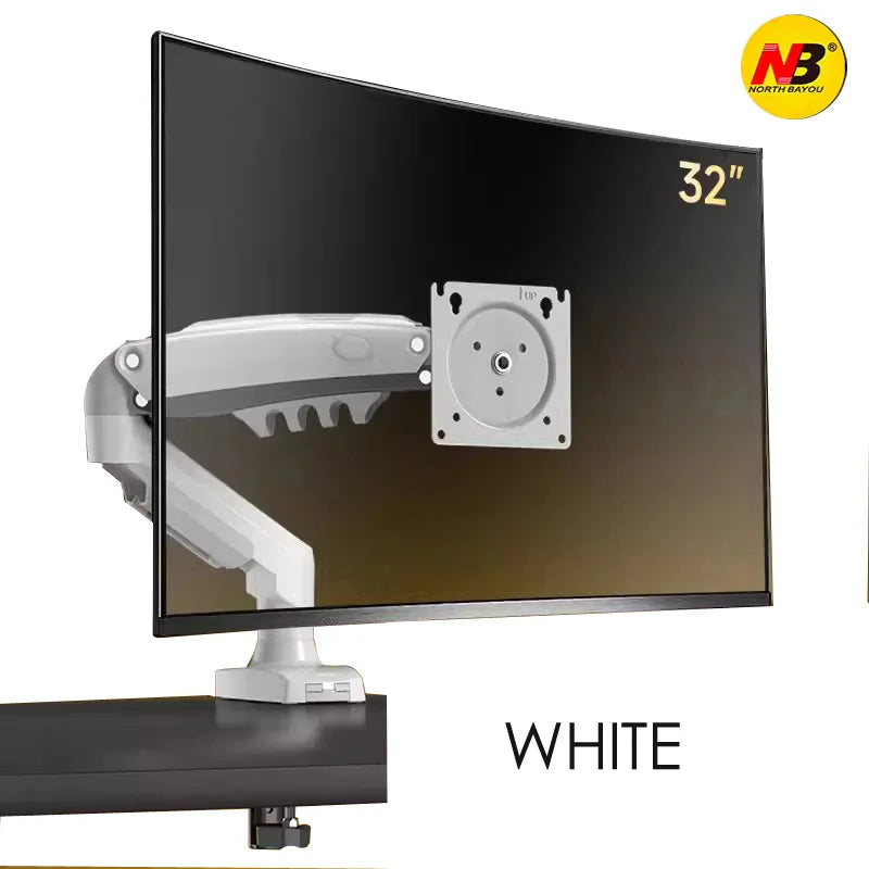 NEW NB F80 2-9kg Popular 17"30" Monitor Screen Desktop Stand Computer Bracket Gas Spring Long Arm Clamp Grommet Hole 360 Rotate