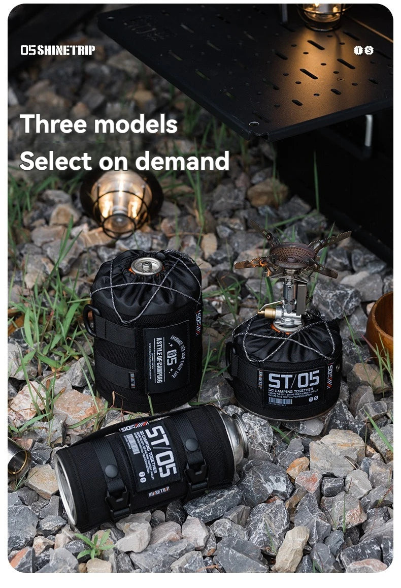 Blackened Gas Cylinder Protective Cover Outdoor Series Anti-Collision Camping Decoration Storage for Camping Gear