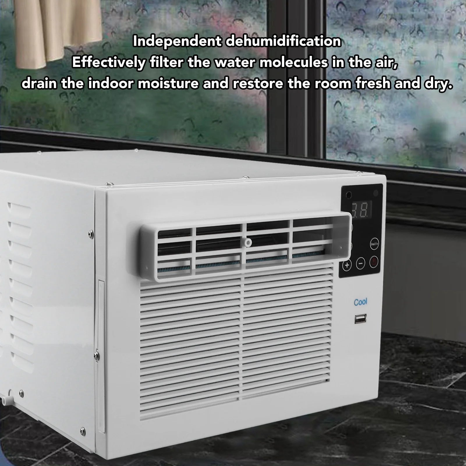 Portable Air Conditioner Energy Saving 1900BTU 280W Mini Mobile AC with Remote Control for Home Dorm Office Camping Pet Space