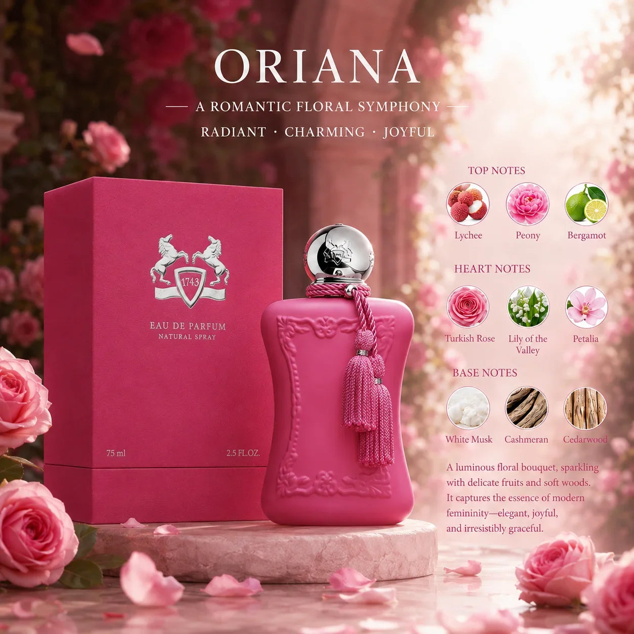 Popular Delina, Valaya, Oriana, Cassili & Athalia Perfume Collection, Luxury Floral Scent for Women, Fragrance Spray
