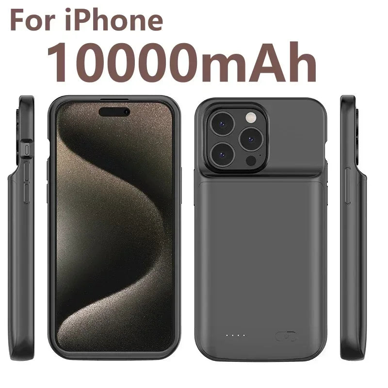10000Mah  Battery Charger Case For iphone 14 Plus 15 Pro 12 Pro Max 11 Pro X XS XR XS Max 6 6S 7 8 Plus Battery Case Pow