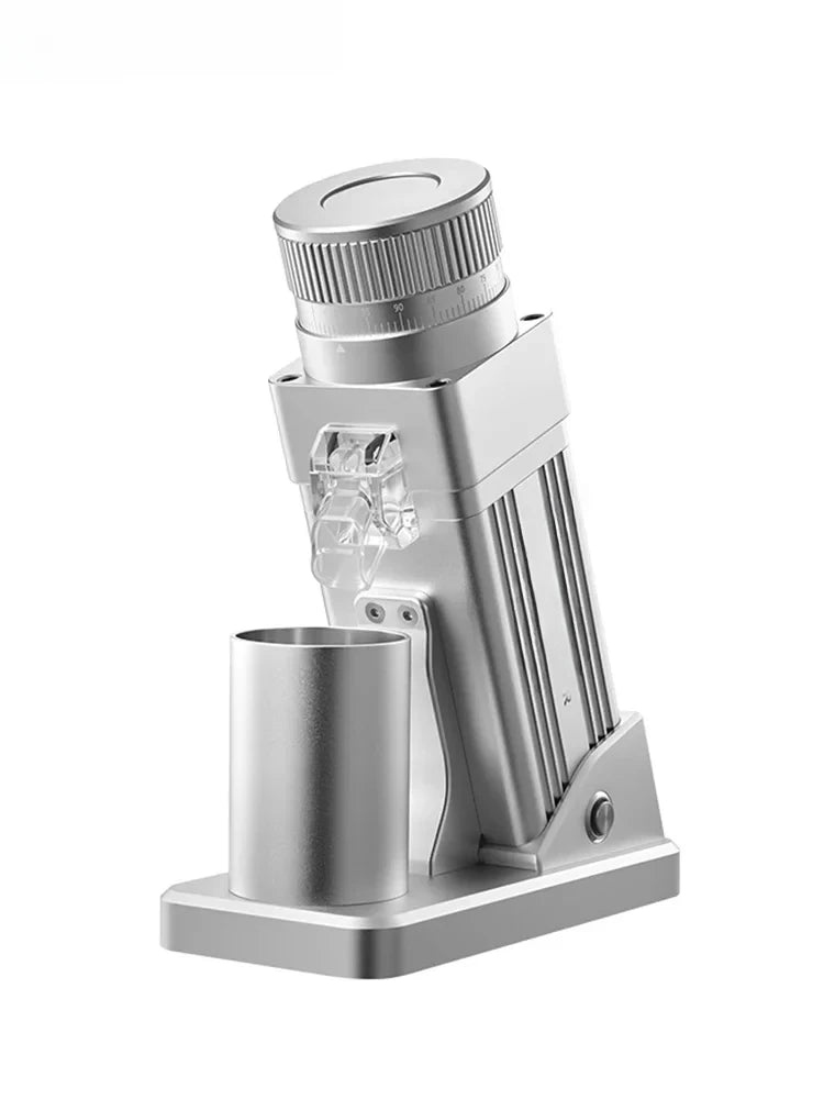 E55Pro Electric 55MM Titanium Cone Burr Stepless Adjustment Espresso Brew Coffee Bean Grinder Black