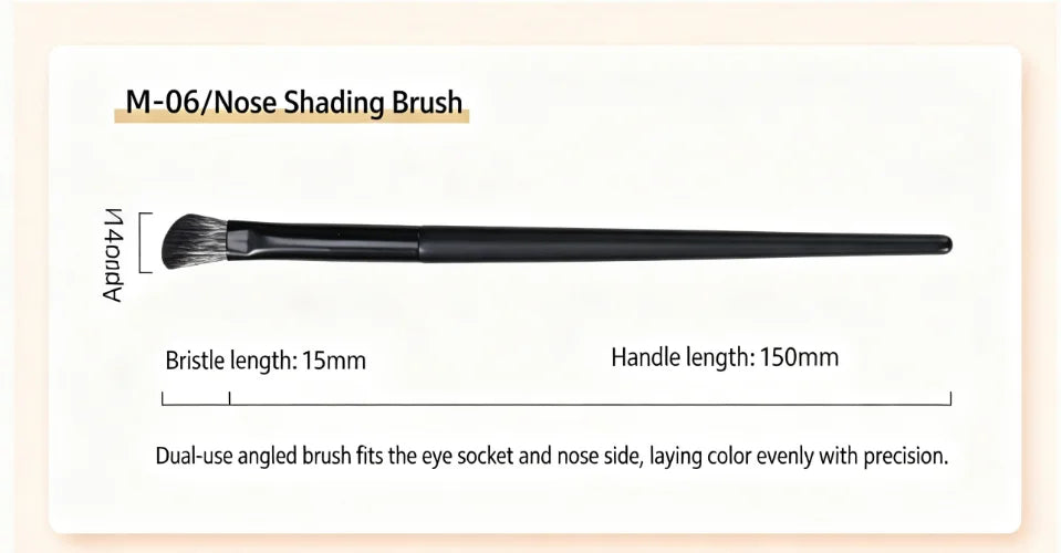 Matte Black Nylon-Bristled Makeup Brush Set Portable Full-Set Makeup Tools with Powder Brushes Foundation Brushes And More
