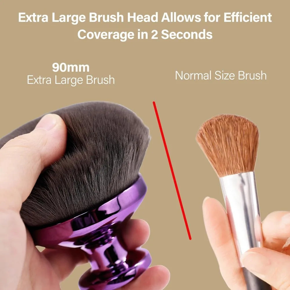Extra Large Body Makeup Brush for Self Tanner, Leg Makeup Bronzer Oval-shaped Flawless Kabuki Brush Kabuki Foundation Brush