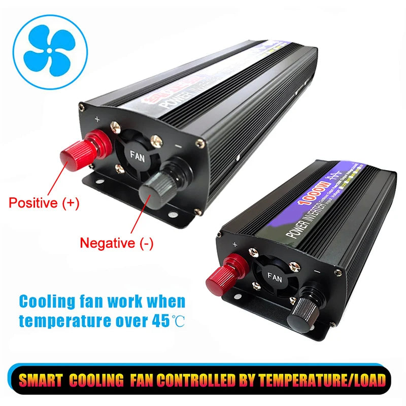 Pure Sine Wave Inverter 1000W 12V AC 220V 50/60hz Power Inverters Home Auto Converter Solar Energy Europe Socket Power Converter
