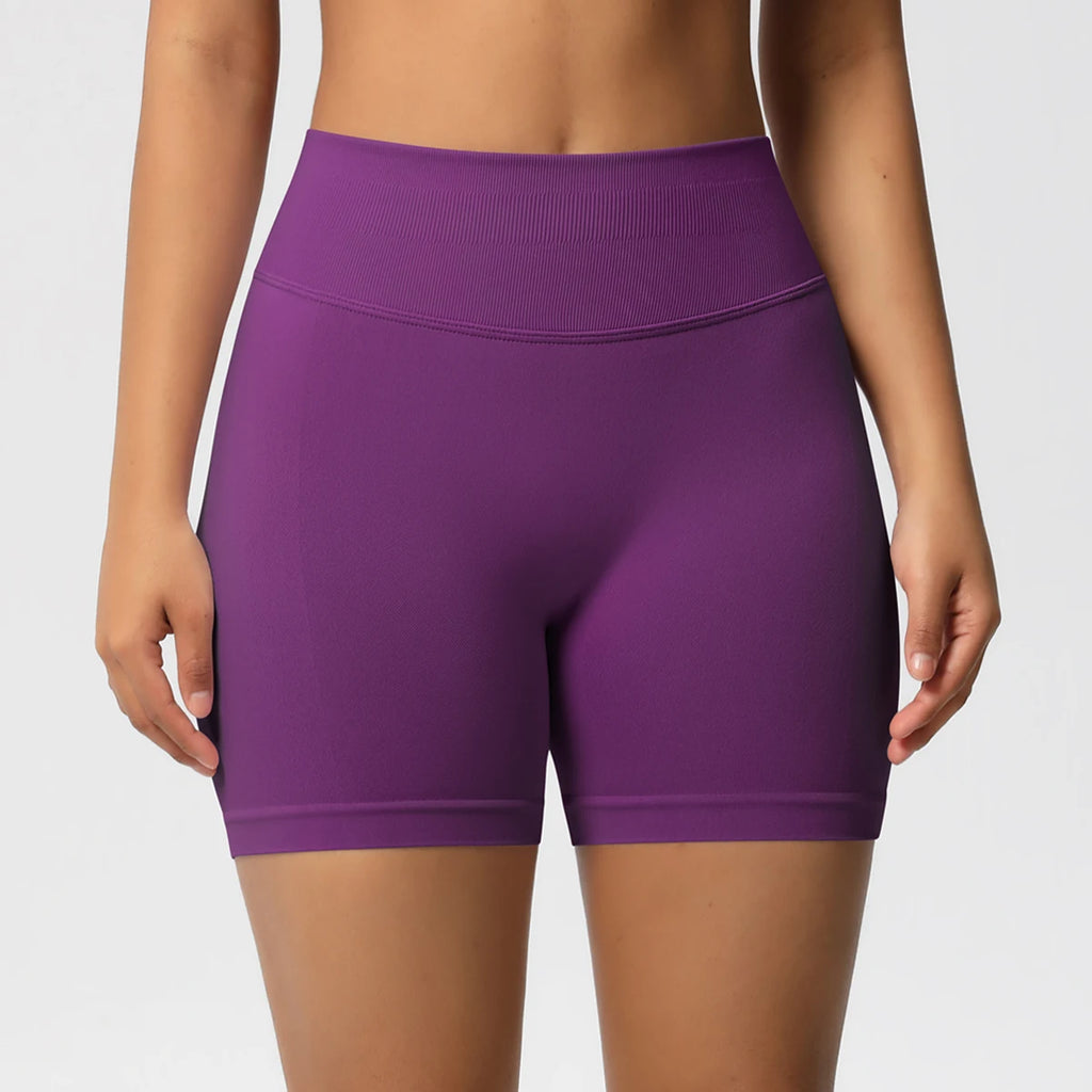 Women Shorts Low Ribbed Waist Band Yoga Shorts Seamless Scrunch Bum Workout Gym Shorts Booty Hight Stretch Running Shorts
