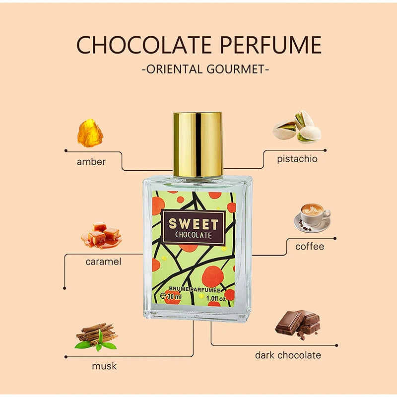 Chocolate-shaped Gourmet Perfume 30ml Sweet Caramel Marshmallow Vanilla Eau De Toilette Long-lasting Fragrance женские духи
