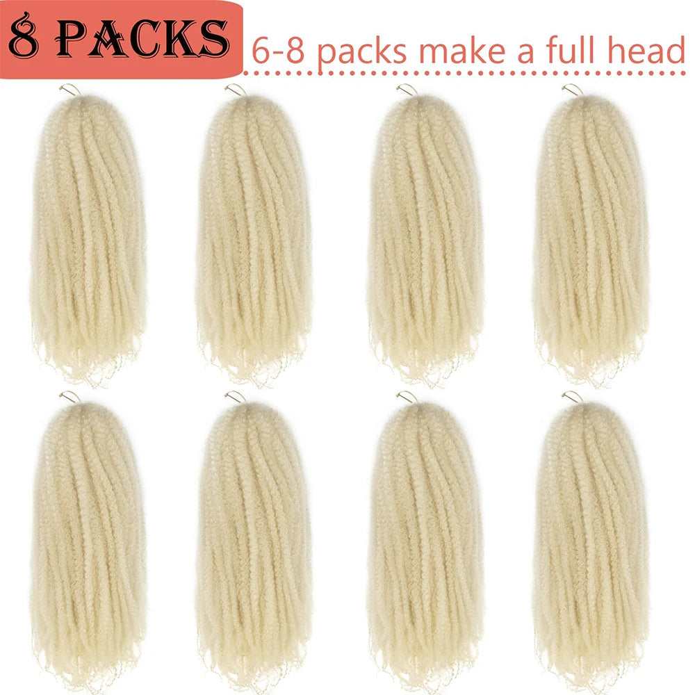 Marley Twist Braiding Hair 18 Inch Marley Hair For Faux Locs, Marley Twist Crochet Hair Afro Kinky Curly Marley Braids Synthetic