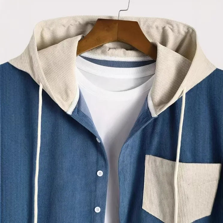 Men's Longsved Hooded Shirt Casual Loose Fit Cool Sensation Polyester Fiber Winter Season Women's Applicable  Shirt