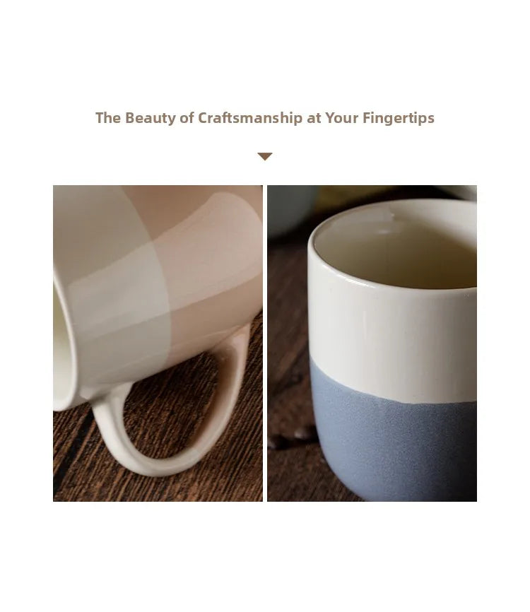 Simple Ceramic Coffee Mug Creative Color Collision Water Cup Home  Color Glaze Ceramic Cup Three Decades Home Goods