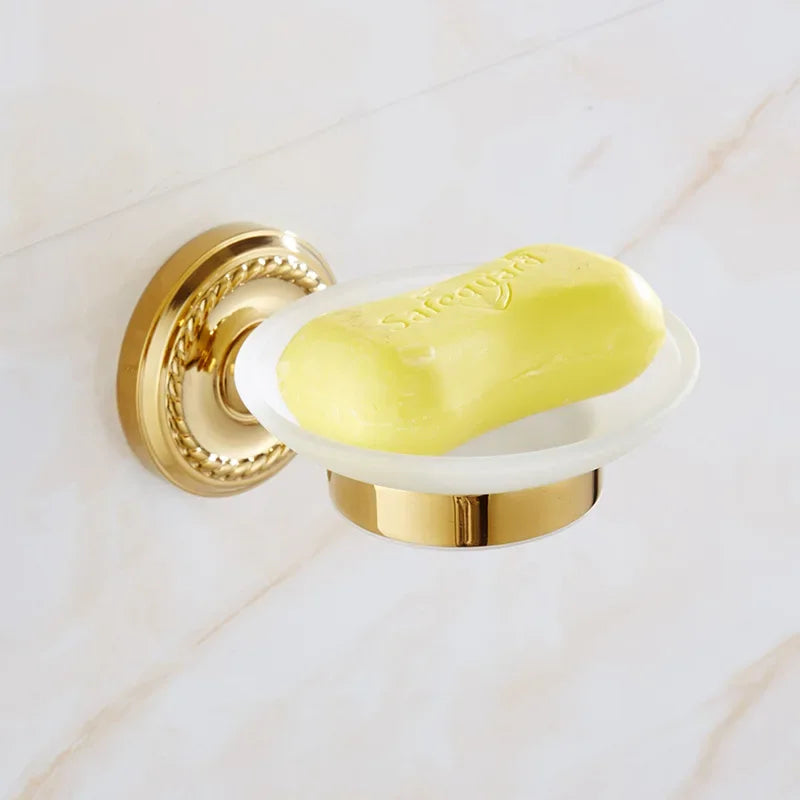 Luxury Gold Brass Bathroom Accessories Set,Robe hook,Paper Holder,Towel Bar,Towel Ring,bathroom sets, Gold Towel Rack,Soap Dish
