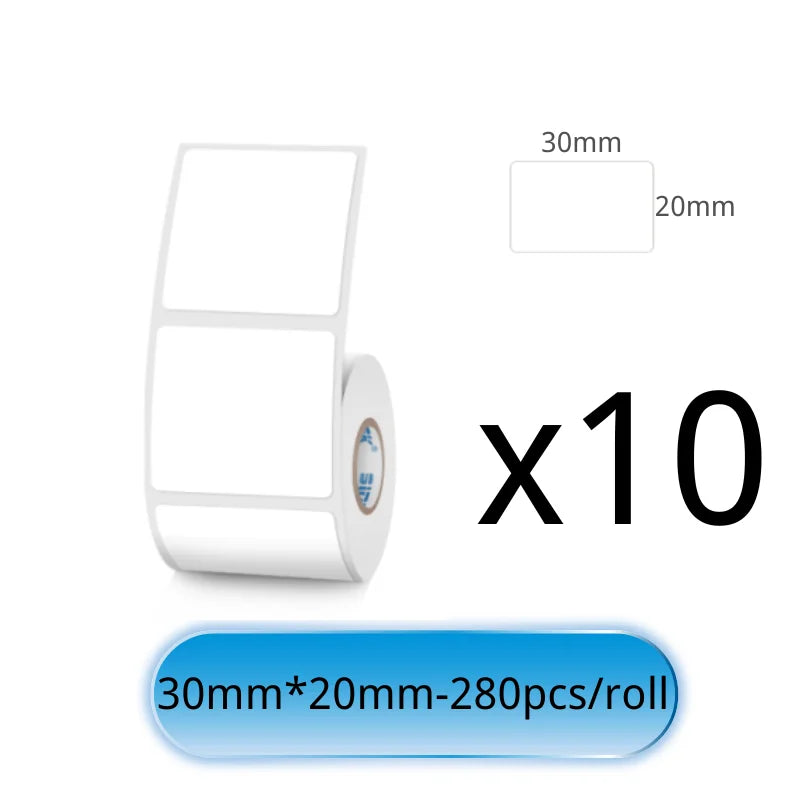 SINMARK White Sticker 3/6/10 Rolls Waterproof Paper Adhesive Label Anti-Oil Use for SK58/SK20/SK35 Mini Thermal Printer Tape
