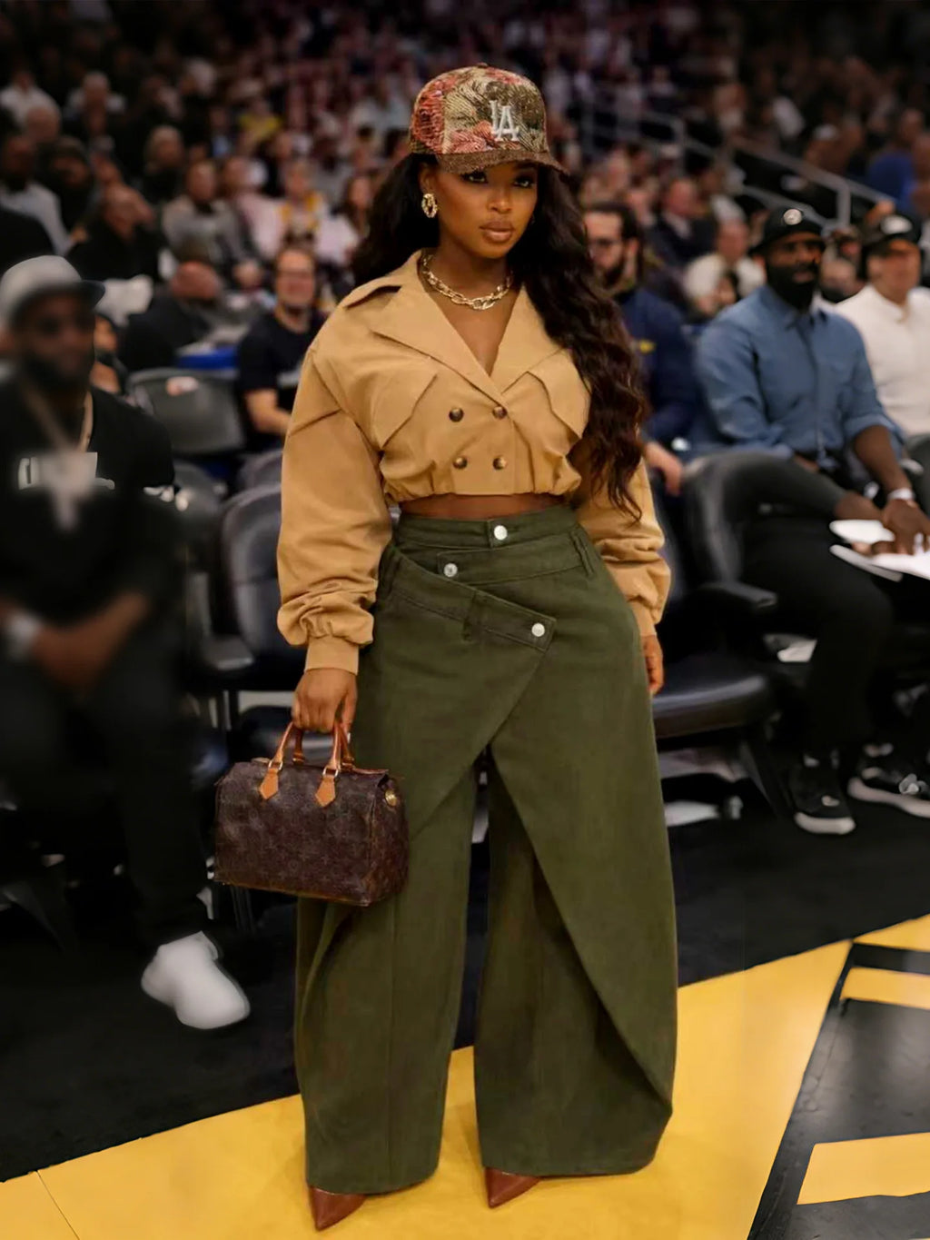Vintage Washed Denim Wide Leg Pants Women Asymmetrical Wrap Overlap High Waist Y2K Streetwear Casual  Fashion Baggy Jeans