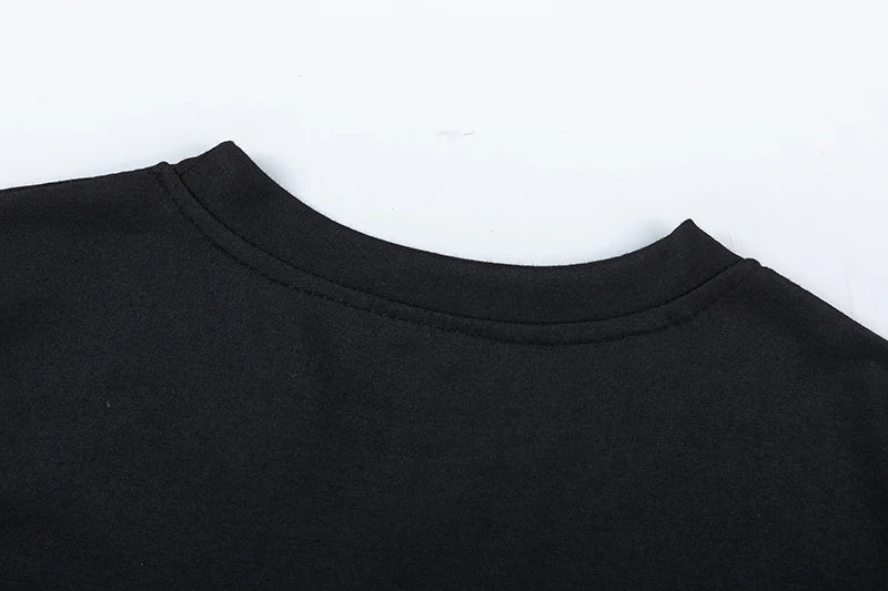 Summer Fashion Women's Short Sleeve T-shirt Letter Print Round Neck Solid Color European American Style 2026