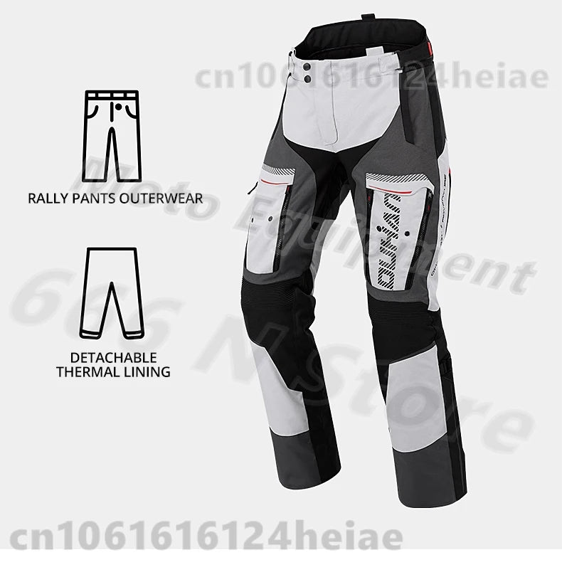 Waterproof Motorcycle Jacket and Pants Suit with CE Level Fall Protection Motocross Riding Gear for All Weather Conditions
