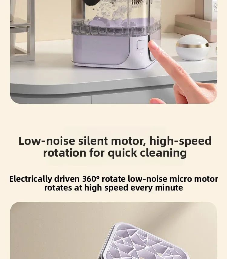 Portable Automatic Makeup Brush Cleaner Household Deep Puff Cleaning Machine Quick Cleaning of Various Beauty Tools
