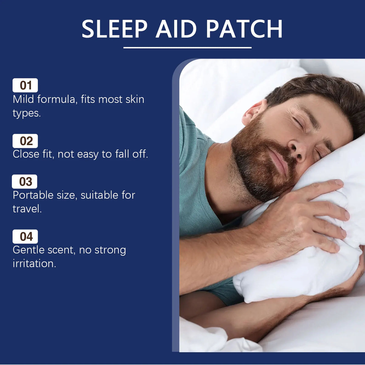 Herbal Sleep Patch Relieve Insomnia Adjust Rest Patterns Relax Tense Nerves Quickly Fall Asleep Deep Slumber Peace Mind Stickers