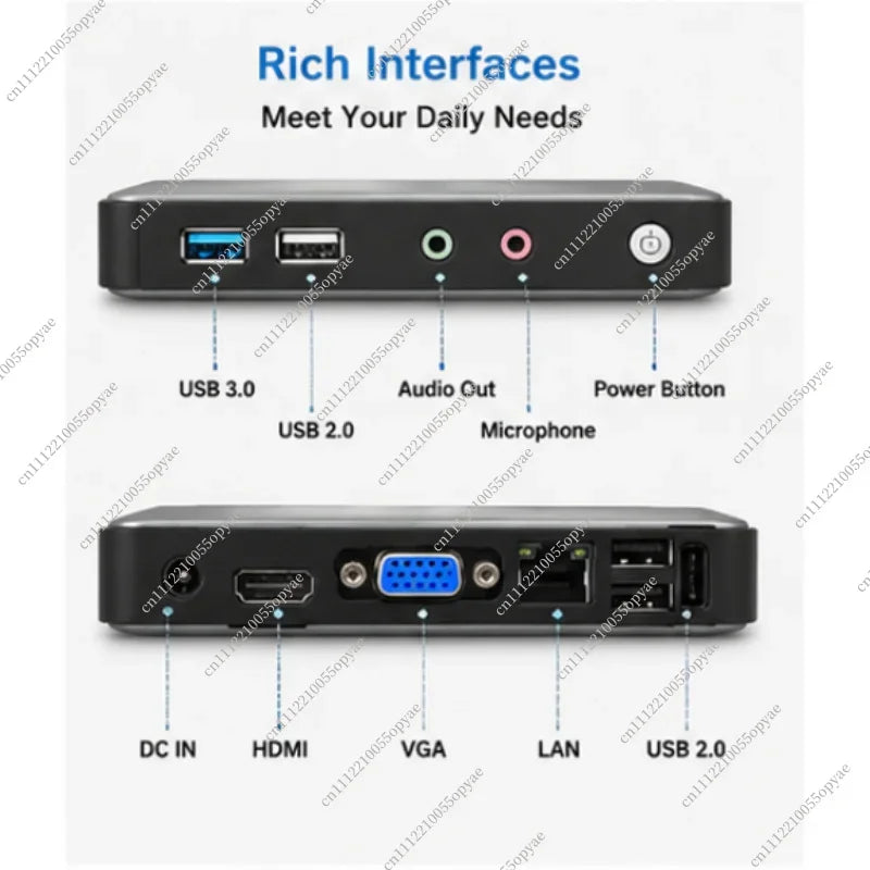 Mini PC J1800 Low Power Thin Client ITX Microcomputer Dual Core Portable Industrial Energy Saving