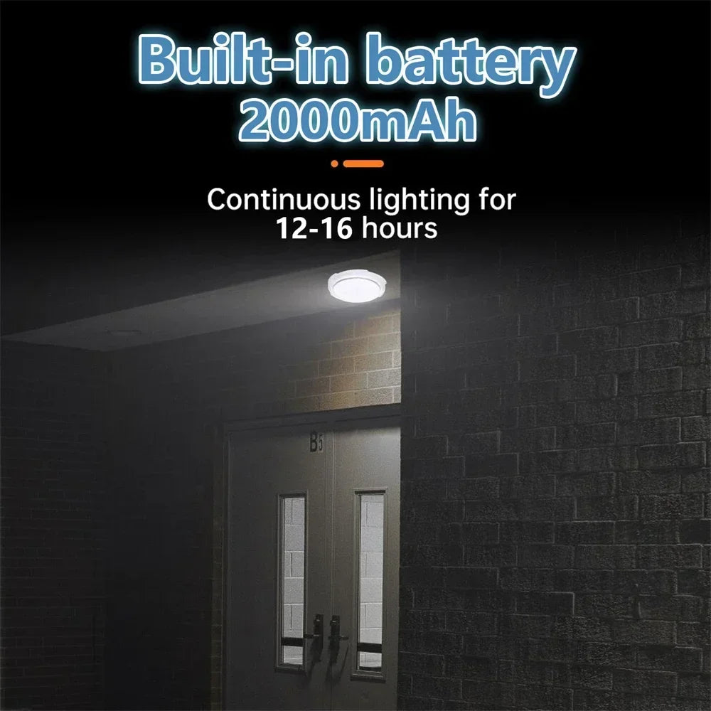 LEDSolar Ceiling Light Indoor Bedroom Corridor Garden Lighting With Remote Control Dimmable Timing Waterproof Solar Ceiling Lamp