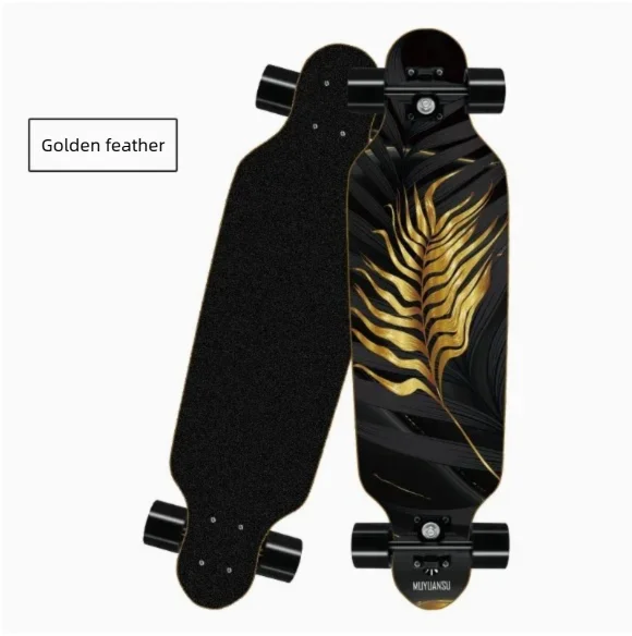 Korean Style Mini Dancing Four-Wheel Short Skateboard, Street Cruising Portable Commuter Skate Board for Adults Teenagers Boys