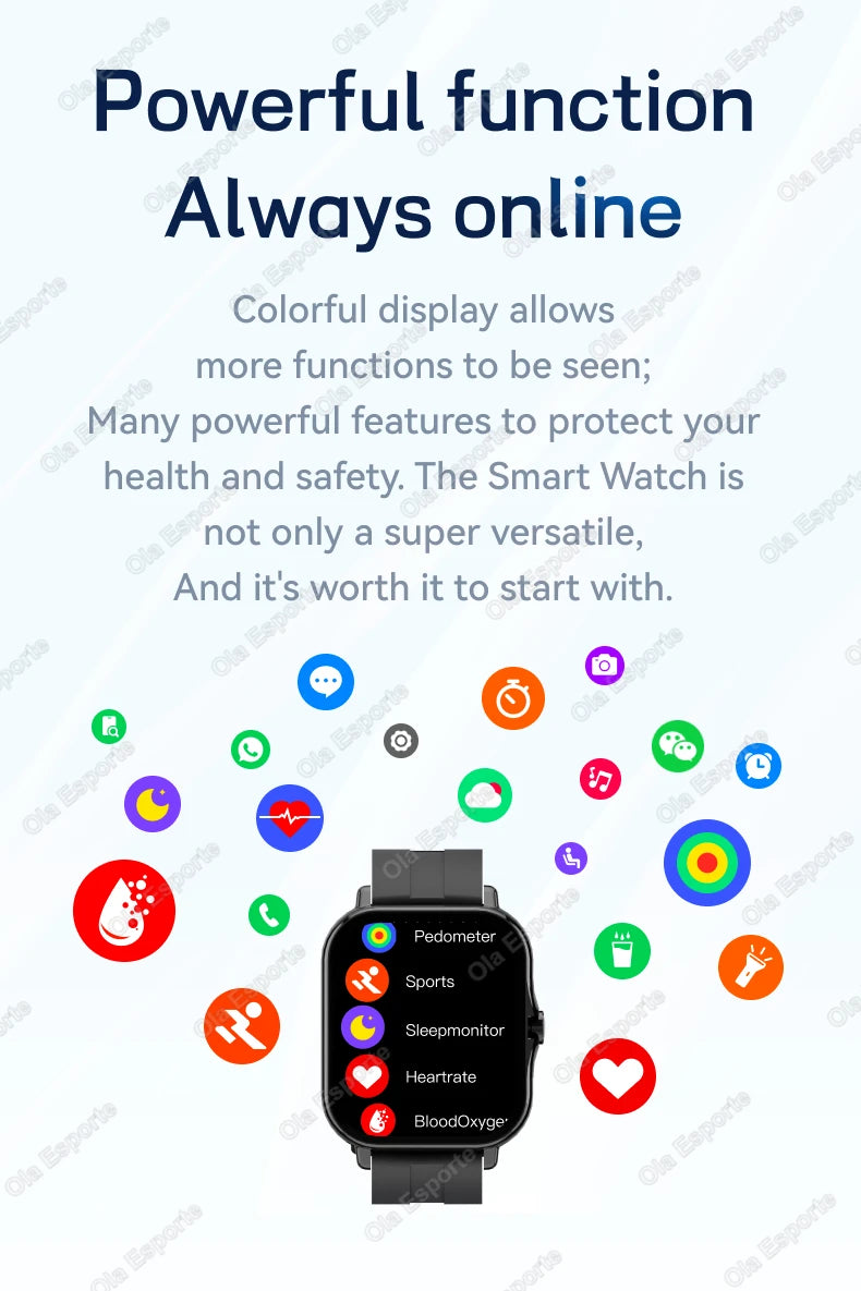 2026 New Multifunctional Smart Watch Men&Women Bluetooth Connected Phone Music Fitness Sports Bracelet Sleep Monitor Watch HT30