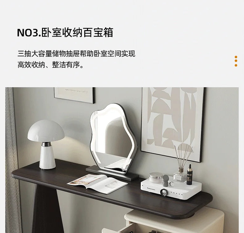 Modern Mirror Lights Stool Vanity Table Europe Set Women Kids Dressing Table Bedroom Organizer Luxury Tocador Mueble Furniture