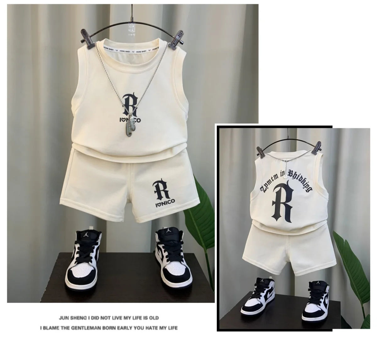 Children's Summer Clothing Set 2026 New Fashionable Boys and Babies Sleeveless T-shirt Shorts 2-Piece Girls' Casual Sports Set