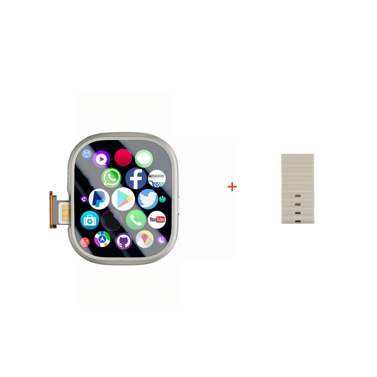 Original DW100 Pro+ Ultra Touch ID Smartwatch with Fingerprint Unlock 2.29'' AMOLED Screen 1580mAh Battery 180° Rotating Camera