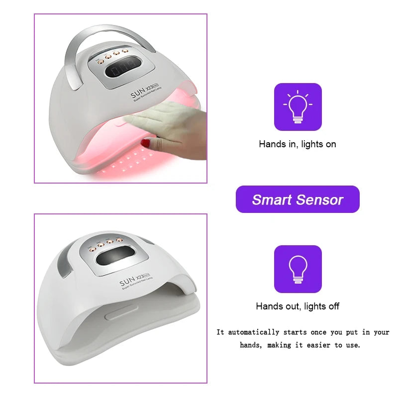 SUN X27MAX New 81LEDs UV LED Nail Lamp Powerful Nail Dryer for Gel Polish Professional Nail Art Manicure Lamp for Home and Salon