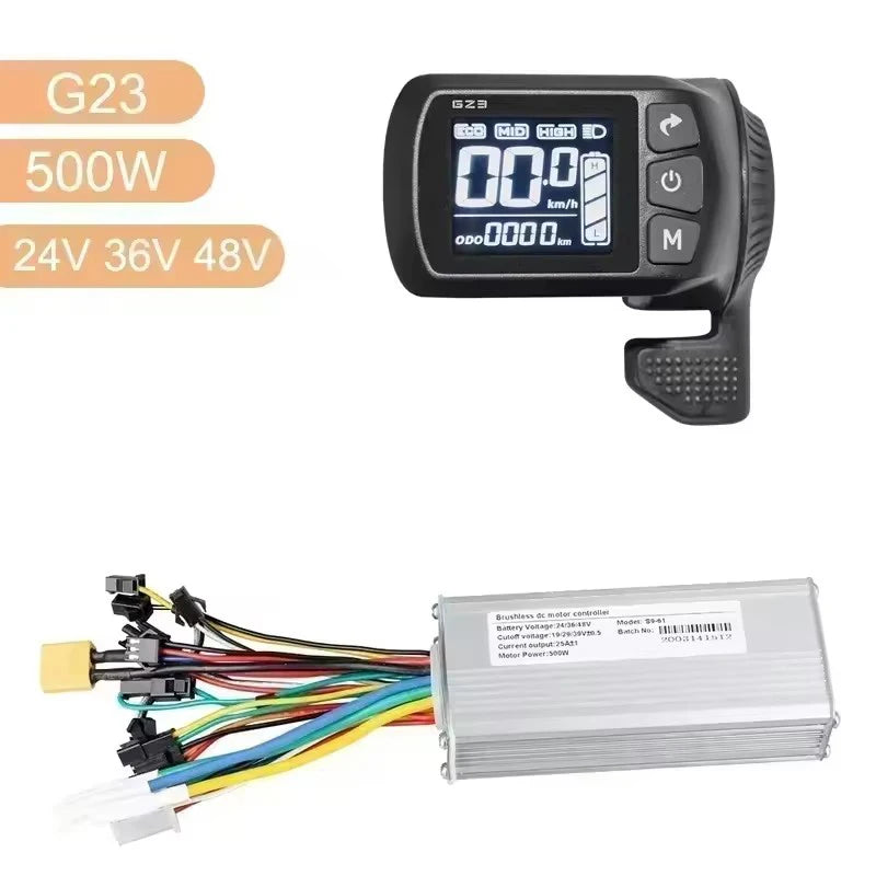 Electric Bike Brushless Controller 25A 35A with LCD Display Electric Bicycle Scooter E-bike Accessories Parts 36V 48V 750W 500W