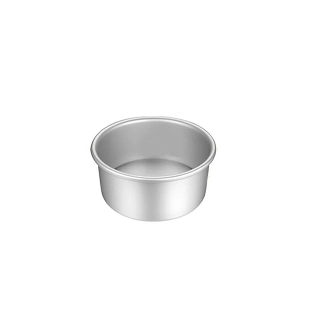 1/2/4/6pcs Fixed 4-Inch Cake Mold Aluminum Solid Base Small Cake Pan Reusable Round Cake Tins Kitchen Gadgets Perfect For Baking