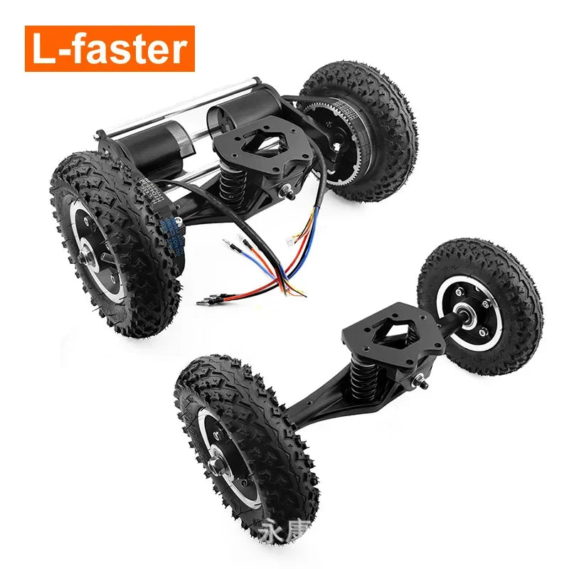 Four-wheel Drive Electric Skateboard Skateboard Belt Drive Frame Longboard Mountain Board 11-inch Bracket 8-inch Tire Double