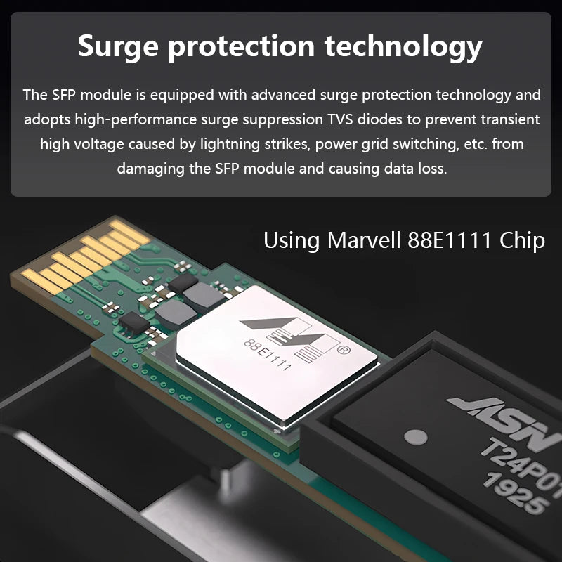 10G RJ45 SFP+ Module Adaptive transmission rate Copper RJ45 To SFP Module For Mikrotik/Cisco Switch 1G/10GBASE-T SFP Transceiver
