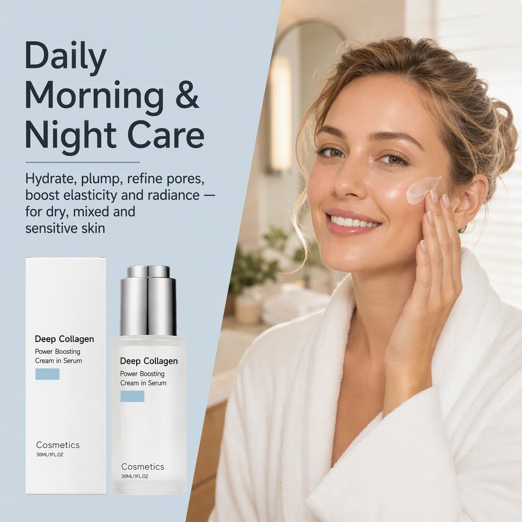 Deep Collagen Boosting Cream in Serum Moisturizing Boost Skin Elasticity Enhance Skin Radiance For All Skin Skincare Primer Base
