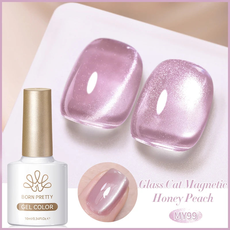 BORN PRETTY 10ml Silver Water Light Cat Magnetic Gel Nail Polish Nail Supplies Vernis Semi Permanent Gel for Fall Winter Nails