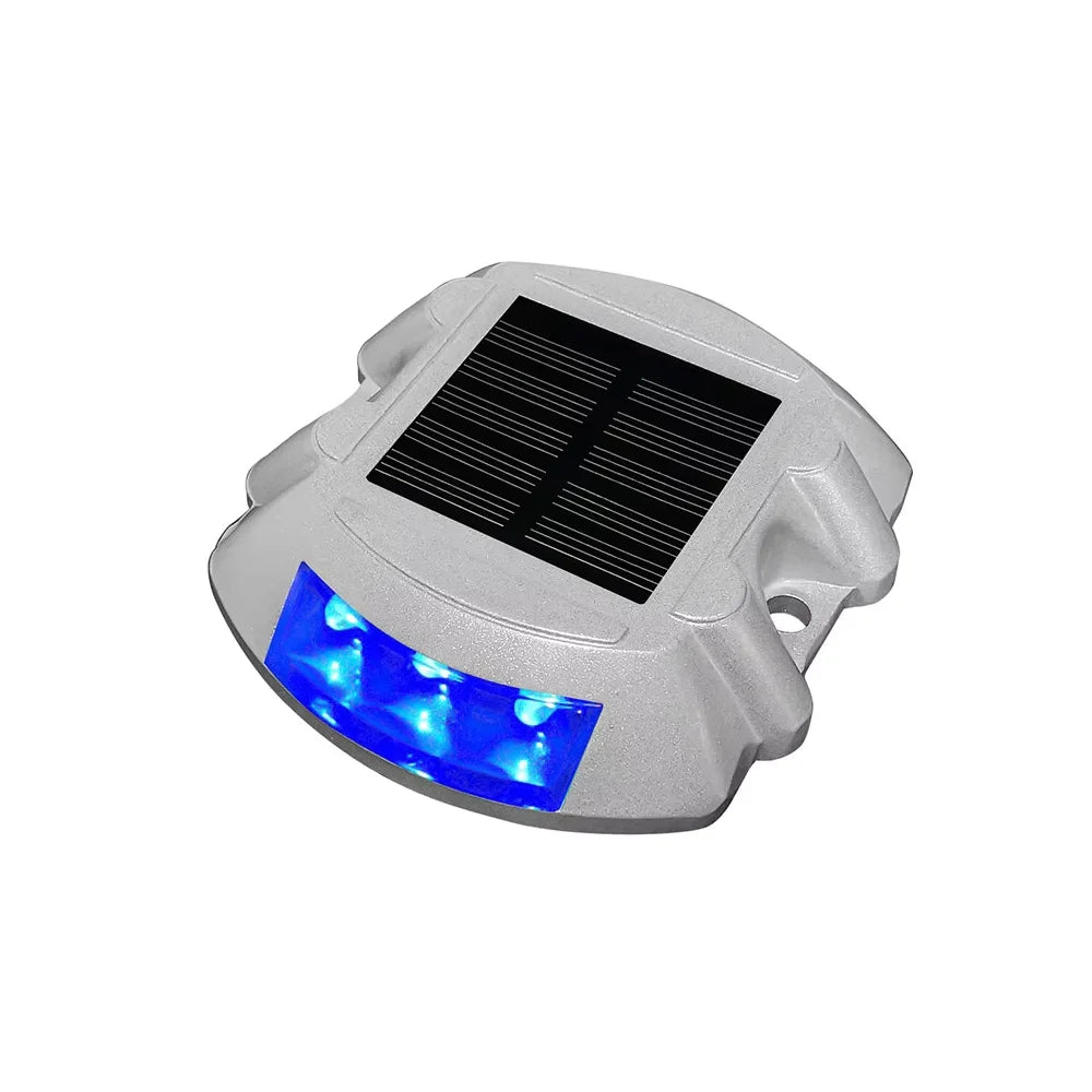Smart Solar Road Studs with Motion Sensor - 6 LED Auto-Dimming Warning Lights IP68 Waterproof for Driveways/Parking Lots