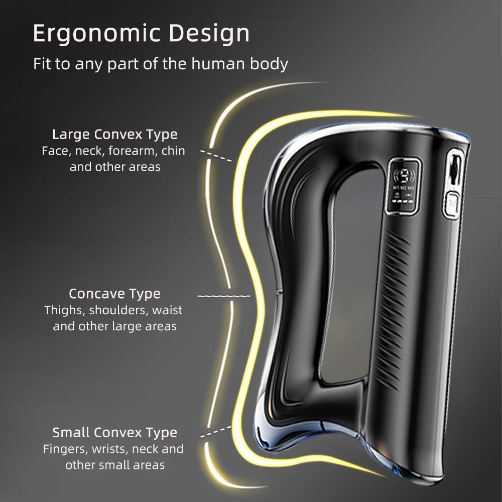 Electric Fascia Knife Massager High Frequency Vibration Muscle Scraper 9 Gears Portable Full Body Deep Tissue Muscle Relaxation Device for Gym Office Home