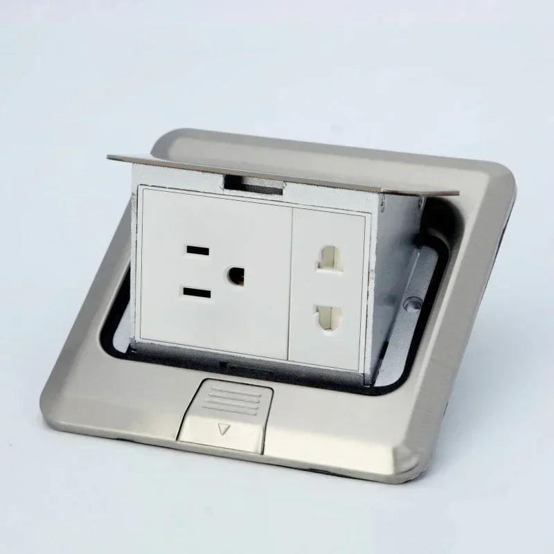 Electrical Switches Desktop Socket EU/Universal Power Outlet Hidden Type Pop Up Floor Socket For Meeting Room