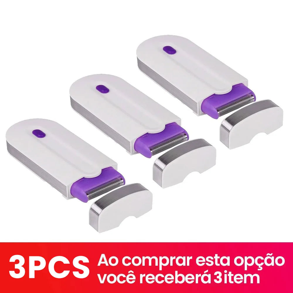 Depilador Elétrico Portátil Feminino Recarregável Aparador Pelos Corpo Axilas Pernas Pele Sensível Viagem