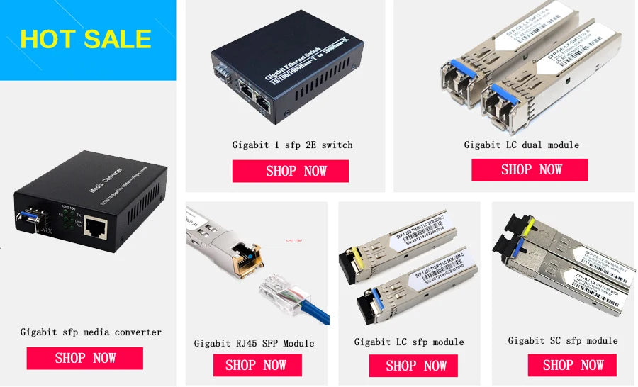 SFP Module Ethernet Port SFP Module RJ45 Switch GBIC 10/100/1000M Connector SFP Copper RJ45